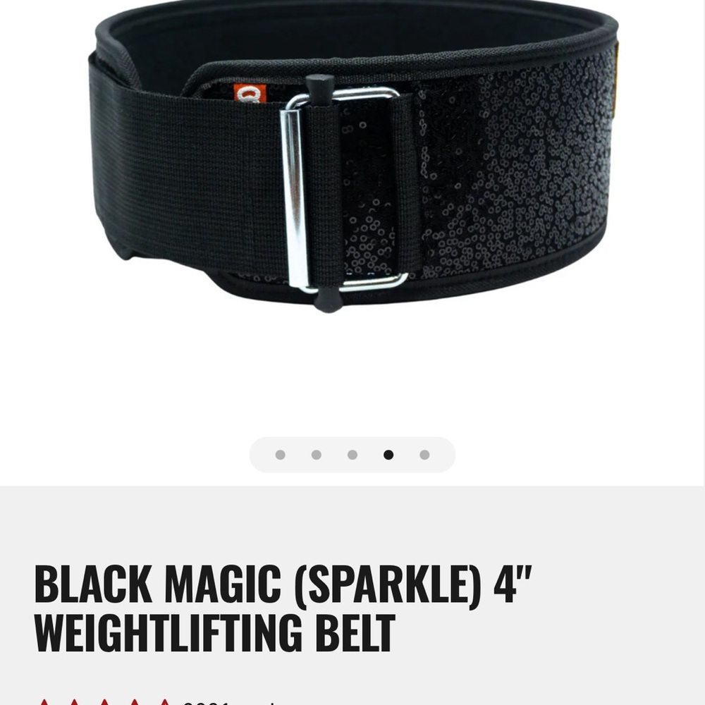 2POOD Black Magic Sparkle Weightlifting Belt